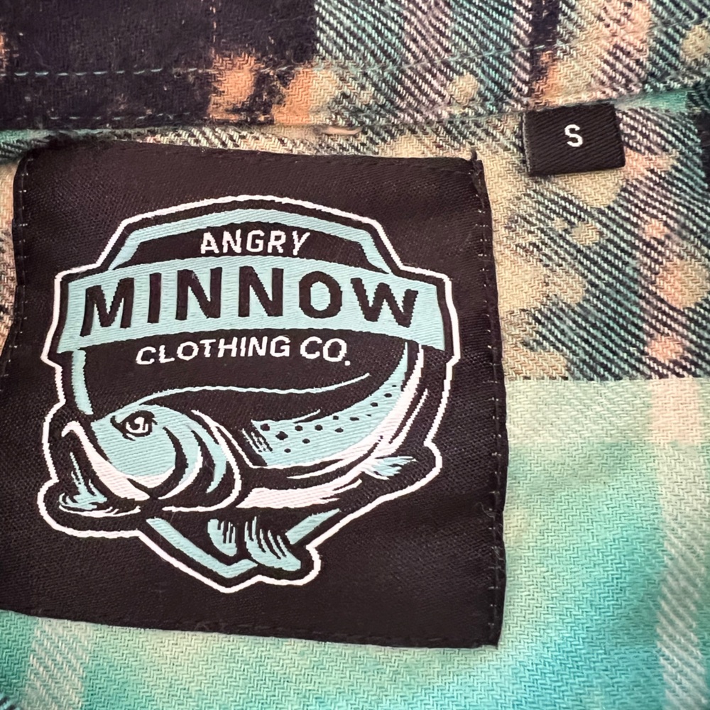 Teal and Navy Plaid Button-Down Shirt - Picture 3 of 6